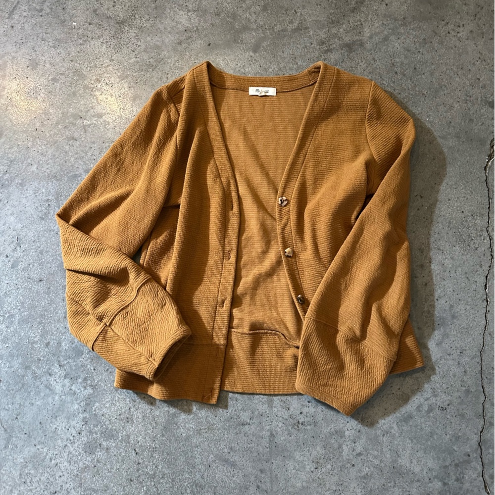 Madewell mustard yellow cardigan
